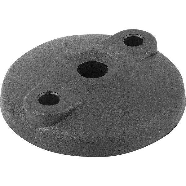 Kipp Plate Anti-Slip Plate, Form:F Thermoplastic, Black, D=100 K0423.6100 - main